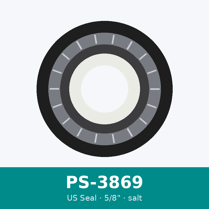 [USS-PS-3869] US Seal PS-3869 Salt-Resistant Shaft Seal 5/8"